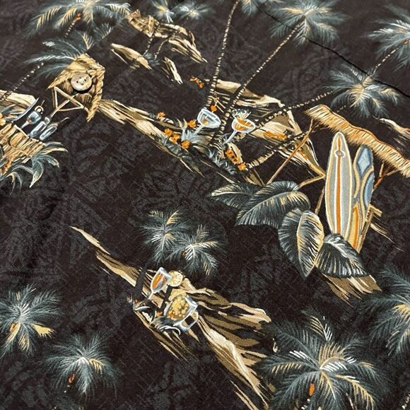 Vintage Campia Moda Shirt Mens M Floral Surf Cocktail Palm Short Sleeve Hawaiian - Picture 4 of 6
